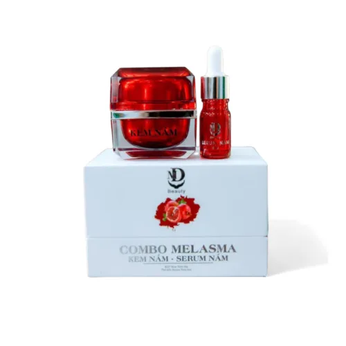 Combo Lựu Đỏ Kem Nám Melasma Và Serum Giảm Nám MD Beauty