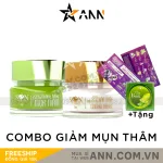 Combo Mụn Thâm Trắng Xanh Son Cosmetic Tặng Cao Bưởi