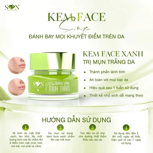 Combo Mụn Thâm Trắng Xanh Son Cosmetic Tặng Cao Bưởi