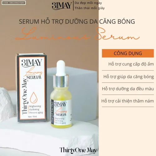 Combo Kem Nám 31may - Serum 31May Luminous 15ml Và Kem Face Nám 31May Radiant 16g - Mỹ Phẩm Thirty One May