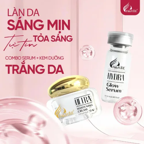 Combo Kem Face Charme Ultra Whitening 20g Và Serum Hydra Glow Charme 12ml Chính Hãng