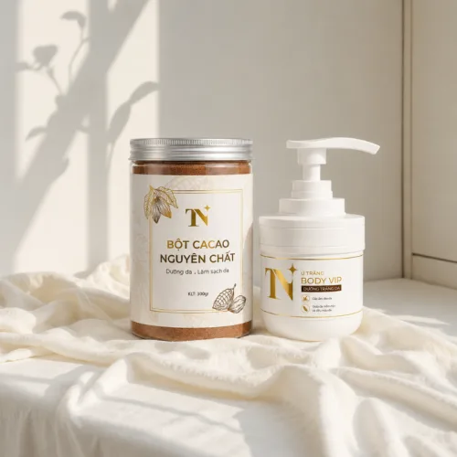Combo Ủ Trắng Da Đông Anh - Ủ Trắng Body Vip Tn Đông Anh 300g + Bột Ca Cao Nguyên Chất Tn Đông Anh 300g