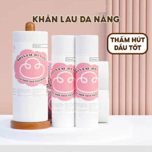 Cuộn Khăn Lau Đa Năng Top Gia 100 Tờ Siêu Da Tái Sử Dụng
