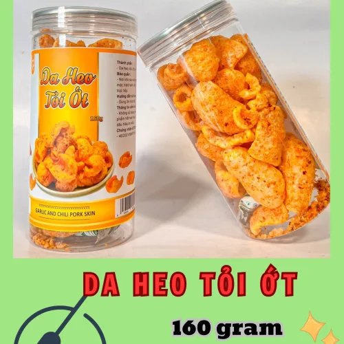 Da Heo Tỏi Ớt Thơm Ngon Giòn Rụm 160g Hộp