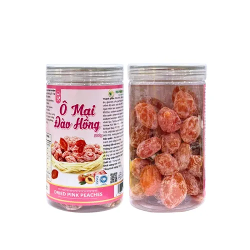 Ô Mai Đào Hồng Thơm Ngon 500g Hộp Pet