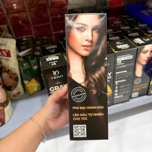 Dầu Gội Phủ Bạc Yeho Y2 425g - Dầu Gội Nhuộm Phủ Bạc Màu Nâu