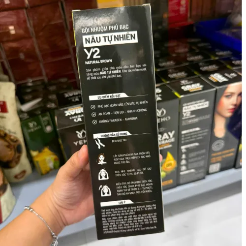 Dầu Gội Phủ Bạc Yeho Y2 425g - Dầu Gội Nhuộm Phủ Bạc Màu Nâu