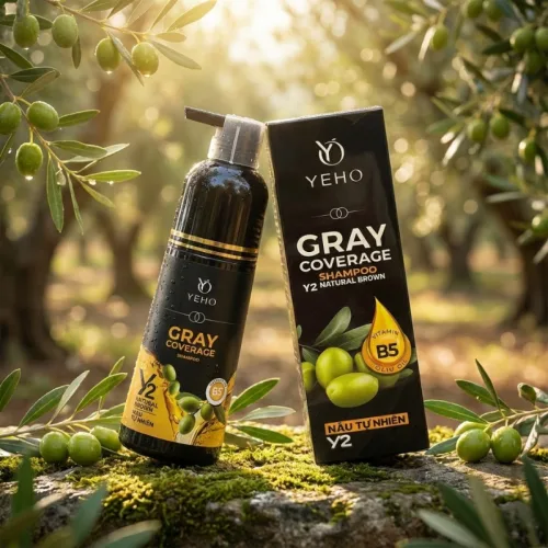 Dầu Gội Phủ Bạc Yeho Y2 425g - Dầu Gội Nhuộm Phủ Bạc Màu Nâu