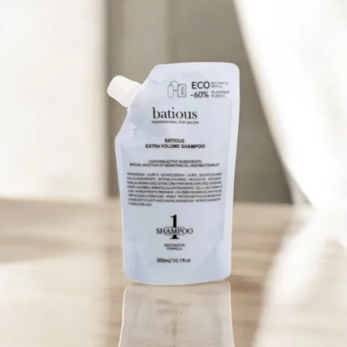 Dầu Gội Refill Batious Extra Volume Shampoo Màu Xanh Dạng Túi 300ml  giúp tóc khỏe đẹp