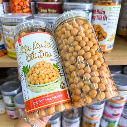 Đậu Phộng Da Cá Cốt Dừa Thơm Ngon 500g Hộp Pet – một lựa chọn đáng tham khảo trong Đồ ăn vặt tổng hợp