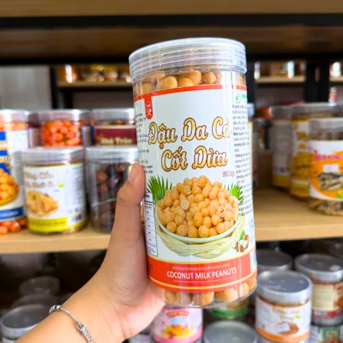 Đậu Phộng Da Cá Cốt Dừa Thơm Ngon 500g Hộp Pet