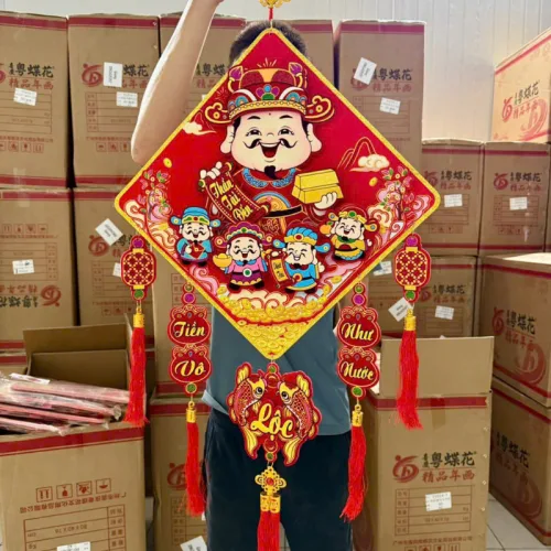 Dây reo 3d Vuông Tràn Trí Tết 30cm