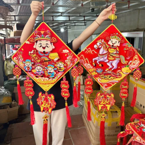 Dây reo 3d Vuông Tràn Trí Tết 40cm