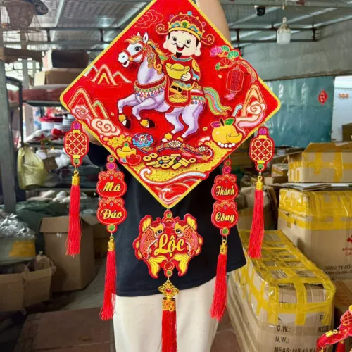 Dây reo 3d Vuông Tràn Trí Tết 40cm