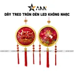 Dây Treo Tròn Đèn Led Không Nhạc Trang Trí Tết - Dây Treo Đèn Tròn Chữ Lộc/Ông Thần Tài