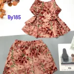 Đồ bộ mango quần đùi áo hai dây in hoạ tiết