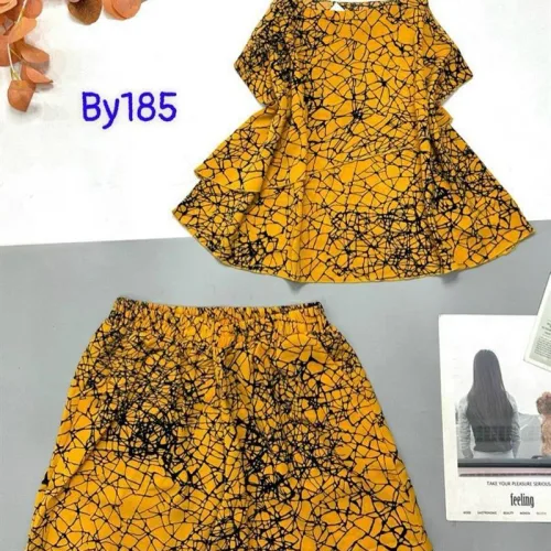 Đồ bộ mango siêu mát quần đùi áo hai dây tầng in hoạ tiết