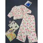 Đồ Bộ Nữ Áo Babydoll Tay Dài Quần Dài Họa Tiết Đáng Yêu Vải Tole Thấm Hút Tốt Size 45-62kg