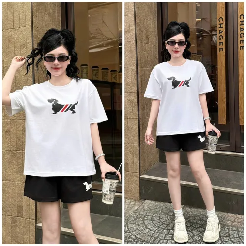 Đồ Bộ Nữ Áo Thun Cổ Tròn Tay Ngắn Quần Đùi Thể Thao Năng Động Vải Cotton Thoáng Mát Size 45-62kg