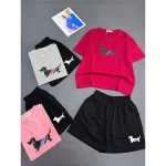 Đồ Bộ Nữ Áo Thun Cổ Tròn Tay Ngắn Quần Đùi Thể Thao Năng Động Vải Cotton Thoáng Mát Size 45-62kg