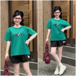 Đồ Bộ Nữ Áo Thun Cổ Tròn Tay Ngắn Quần Đùi Thể Thao Năng Động Vải Cotton Thoáng Mát Size 45-62kg