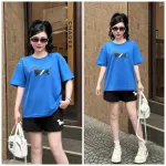 Đồ Bộ Nữ Áo Thun Cổ Tròn Tay Ngắn Quần Đùi Thể Thao Năng Động Vải Cotton Thoáng Mát Size 45-62kg