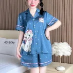 Đồ Bộ Nữ Chất Liệu Latin Mặc Mát Mềm Mịn - Set Bộ Nữ Pijama Tay Ngắn Quần Ngắn Nhiều Màu Mẫu Xinh (Size Từ 40-60kg)