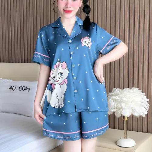 Đồ Bộ Nữ Chất Liệu Latin Mặc Mát Mềm Mịn - Set Bộ Nữ Pijama Tay Ngắn Quần Ngắn Nhiều Màu Mẫu Xinh (Size Từ 40-60kg)