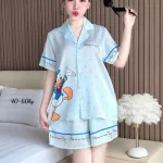 Đồ Bộ Nữ Chất Liệu Latin Mặc Mát Mềm Mịn - Set Bộ Nữ Pijama Tay Ngắn Quần Ngắn Nhiều Màu Mẫu Xinh (Size Từ 40-60kg)
