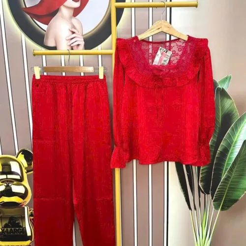 Đồ bộ pijama quần dài áo tay dài màu trơn