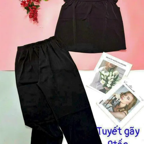 Đồ bộ quần 9 tấc áo sát nách màu trơn