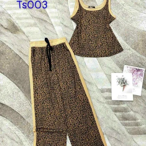 Đồ bộ quần dài áo dây hoạ tiết