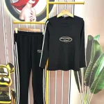 Đồ bộ quần dài áo tay dài cổ tròn in hình