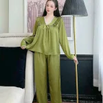 Đồ bộ quần dài áo tay dài màu trơn