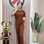 Đồ bộ quần dài áo tay ngắn in chữ