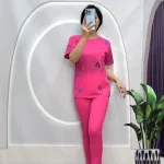 Đồ bộ quần dài áo tay ngắn in hình