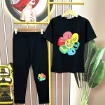 Đồ bộ quần dài áo tay ngắn in hình bông hoa