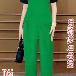 Đồ bộ quần dài ống suông áo tay ngắn 2 màu