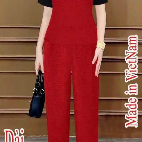 Đồ bộ quần dài ống suông áo tay ngắn