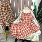 Đồ bộ quần đùi áo dây caro