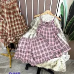 Đồ bộ quần đùi áo dây caro mặc nhà