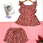 Đồ bộ quần đùi áo dây cổ v hoạ tiết mặc nhà