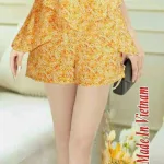 Đồ bộ quần đùi áo dây hoạ tiết mặc nhà
