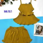 Đồ bộ quần đùi áo dây tầng màu trơn mặc nhà