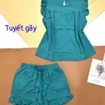 Đồ bộ quần đùi áo sát nách bèo màu trơn