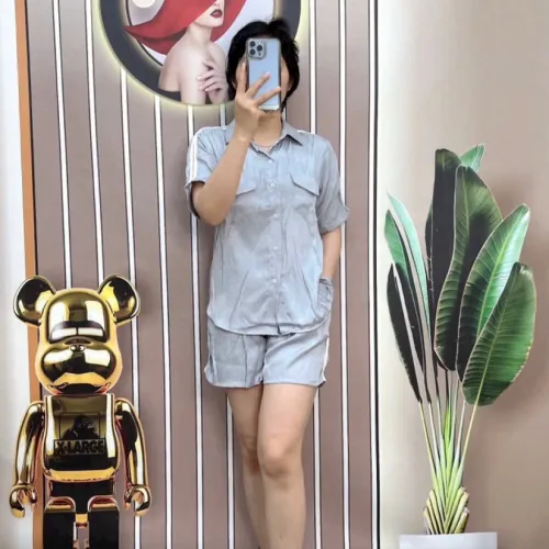 Đồ bộ quần đùi áo sơ mi tay ngắn cổ bẻ màu trơn