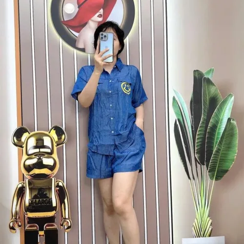 Đồ bộ quần đùi áo sơ mi tay ngắn cổ bẻ túi giả
