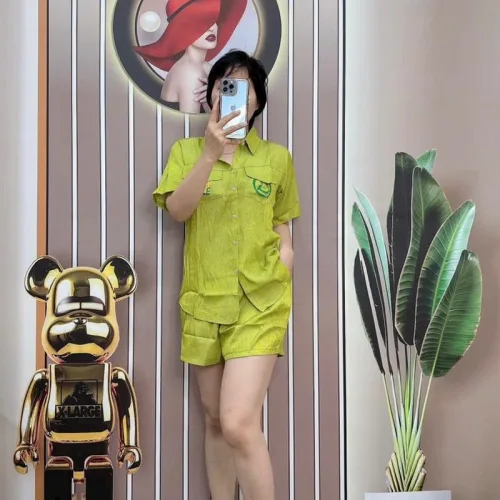 Đồ bộ quần đùi áo sơ mi tay ngắn cổ bẻ túi giả