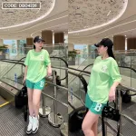 Đồ bộ quần đùi áo tay ngắn in chữ B