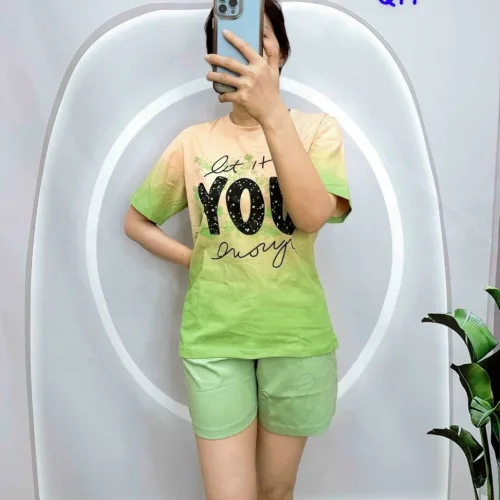 Đồ bộ quần đùi áo tay ngắn in chữ you lớn
